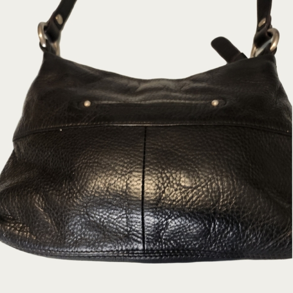 B. Makowsky Black Crossbody Bag with Silver Clasp EUC - Picture 6 of 15